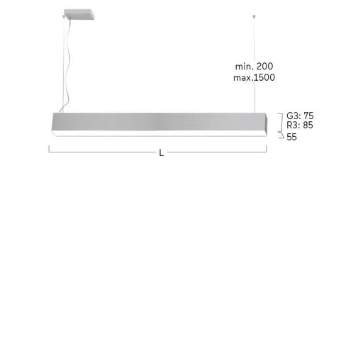 Lightnet - Pendelleuchte LED-Pendelleuchte LR3OEE-830M-L2055-Y 3000K, silber