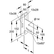 Niedax - Kopfplatte für Stiel/Profilschiene Kopfplatte KUGH 50 E3 − 10 Stück