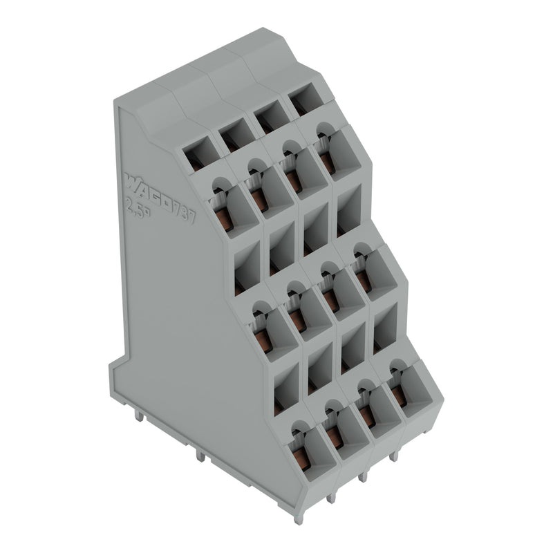 WAGO - Leiterplattenklemme Dreistock-Leiterplattenkl. 737-116 2,5mm² − 12 Stück