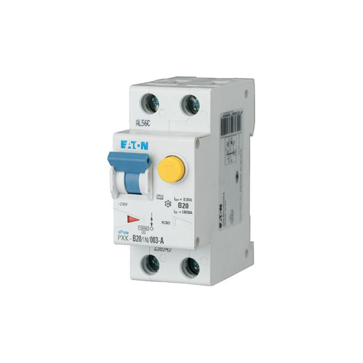 Eaton - Kombination FI-Schalter/Leitungsschutzschalter FI/LS-Kombischalter PXK-B20/1N/03-A B 20A 1p+N, 300mA