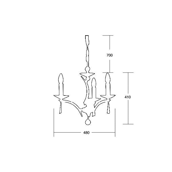 Brumberg Leuchten - Pendelleuchte Krone Stella 00850663 3xE14/40W,schwarzch