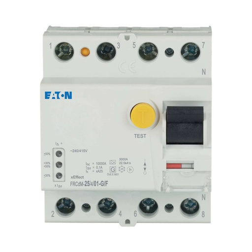 Eaton - Fehlerstrom-Schutzschalter FI-Schutzschalter FRCDM-25/4/01-G/F 25A, 4p,100mA,TypG/F