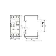Doepke - Kombination FI-Schalter/Leitungsschutzschalter FI/LS-Kombination/RCBO DRCBO3 C25/0,03/1N-A