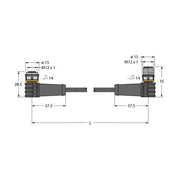 Turck - Konfektioniertes Sensor-Aktor-Kabel Aktuator- u. Sensorleitung WKS8T-1-WSS8T/TEL PVC