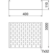 OBO Bettermann - Kabelrinne MKS 140 FS 110x400mm − 3 Meter