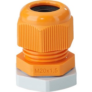 Hensel - Kabelverschraubung Anbau-Kabelstutzen AKMF 20 IP 66, M 20, orange − 20 Stück