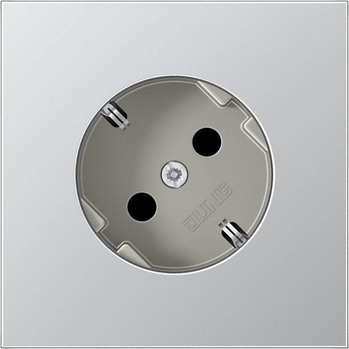 Jung - Steckdose SCHUKO-Steckdose alu AL 2520-45 16A 250V 45G