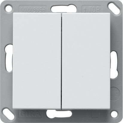 Gira - Bedienelement intelligent Funk-Wandsend. batterielos 242227 2fach reinweiß matt