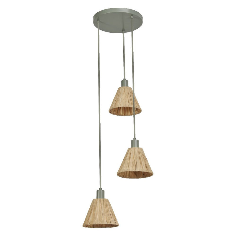 Ledvance - Pendelleuchte 3xE27 D.RaffiaPendPl.3XE27 grün