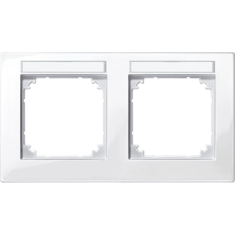 Merten - Abdeckrahmen M-PLAN-Rahmen 2f. 514219 beschriftbar, waager