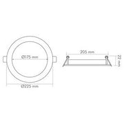 Nobile - Decken-/Wandleuchte LED-Panel Flat 1571901012 830, 350mA, ws