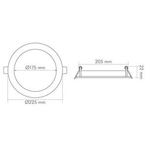 Nobile - Decken-/Wandleuchte LED-Panel Flat 1571901012 830, 350mA, ws