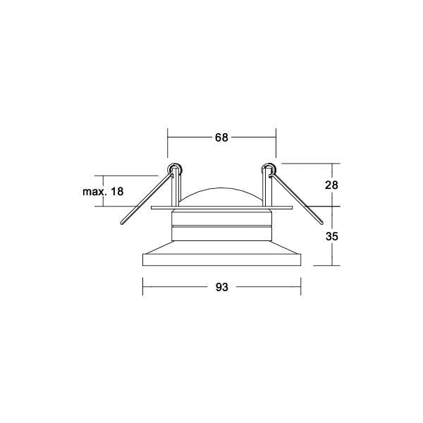 Brumberg Leuchten - Downlight/Strahler/Flutlicht LED-Einbaustrahler 12356173 3000K, 350mA