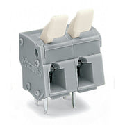 WAGO - Leiterplattenklemme 257-516/333-000 Drücker,2,5 mm²,grau − 10 Stück