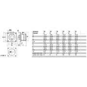 Bals Elektrotech - CEE-Anbausteckdose (IEC 60309) Anbausteckdose GT gerade 13007 32A 3p 230V 6h IP44