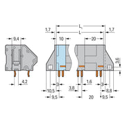 WAGO - Leiterplattenklemme 745-653/006-000 16mm² − 20 Stück