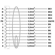 Phoenix Contact - Konfektioniertes Sensor-Aktor-Kabel Kabelstecker K-8E-OE/5,0-#1622231 kunststoffumspritzt − 2 Stück