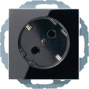 Jung - Steckdose SCHUKO-Steckdose sw A 520-45 KI SW 16A 250V 45Grad