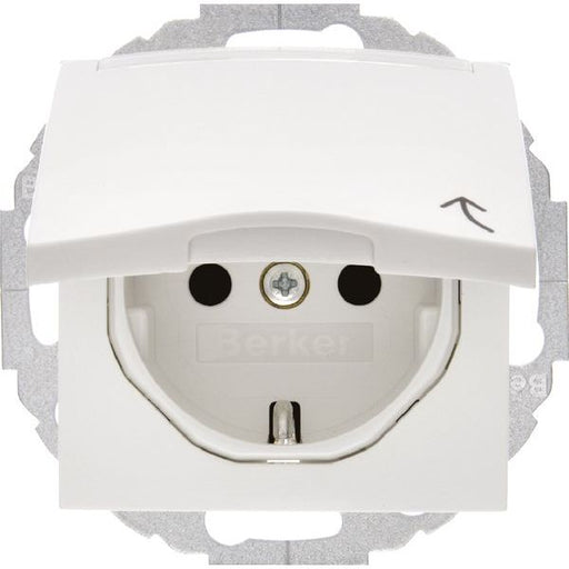 Berker - Steckdose SCHUKO-Steckdose 47468989 mit Klappdeckel