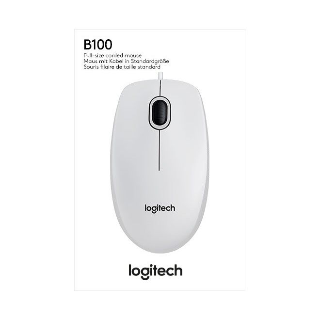 Logitech - Computermaus Maus B100 USB ws Optisch,Business
