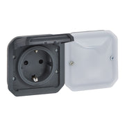 Legrand - Steckdose Schutzkontakt-Steckdose Legrand 069897L IP44, Anthrazit