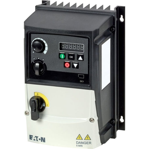 Eaton - Frequenzumrichter =< 1 kV Frequenzumrichter 3phasig DC1-324D3FN-A6SOE1 230V 4.3A 0.75kW AC