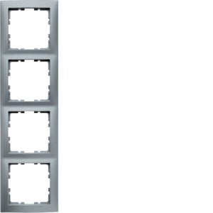 Berker - Abdeckrahmen Rahmen 4fach alu matt 10149939