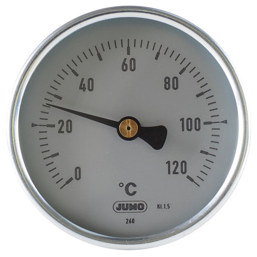 Jumo - Messgerät für Temperatur und Klima Bimetallthermometer Kl.1,5 80000582 0-120°C, EB-L 50mm