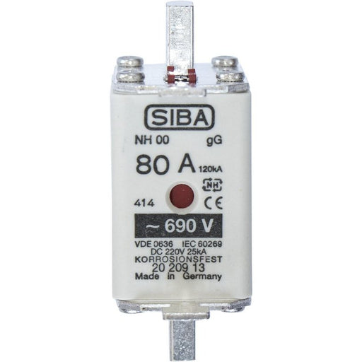 Siba - Messersicherung NH-Sicherungseinsatz 2020913.125 125A NH00 gG 690V − 3 Stück