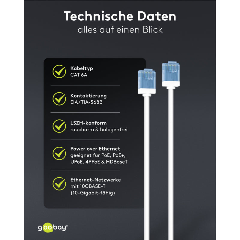 Goobay - Patchkabel Kupfer Patchkabel U/UTP Cat6 74285 Ultraflexibel,slim,w