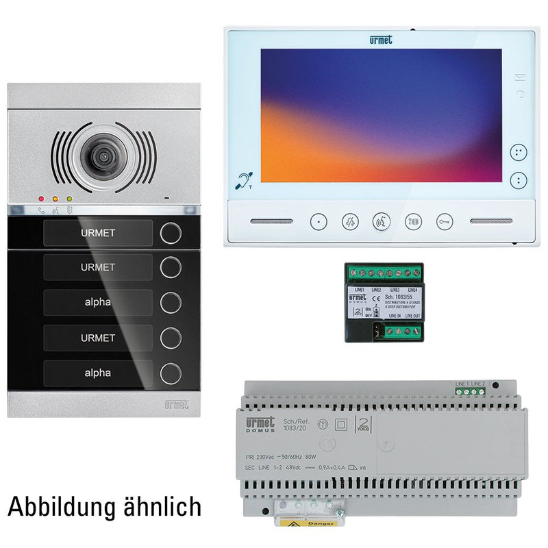 Grothe - Türsprech-Set Video Pre Pack 5WE V-2V-VMO-ASA1-05WE 5x Frei.Monit.VMODO