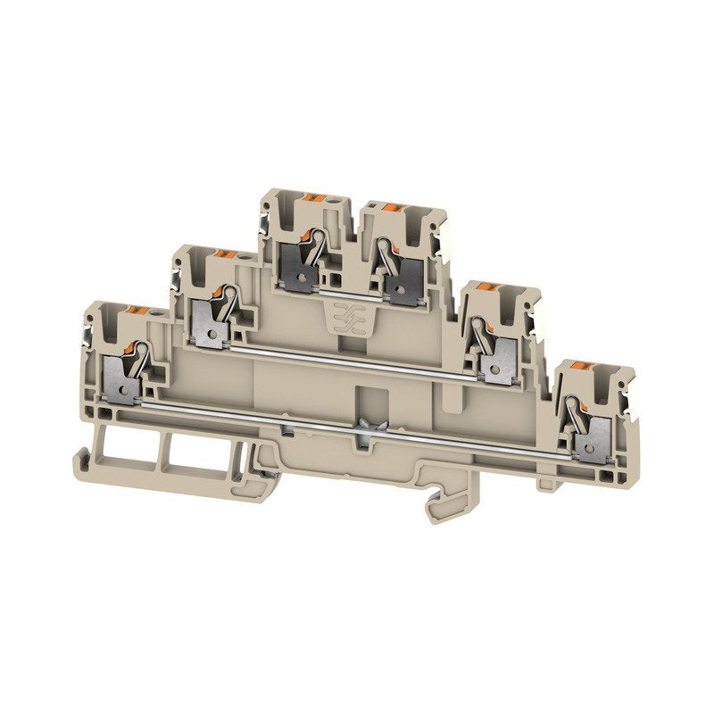 Weidmüller - Durchgangs-Reihenklemme Klemme A3T 2.5 DL PUSH IN, 2.5 mm² − 50 Stück