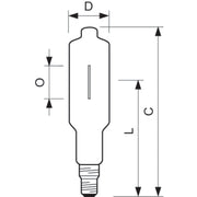 Philips Lighting - Halogen-Metalldampflampe ohne Reflektor Entladungslampe (230V) HPI-T 2000W 220V E40