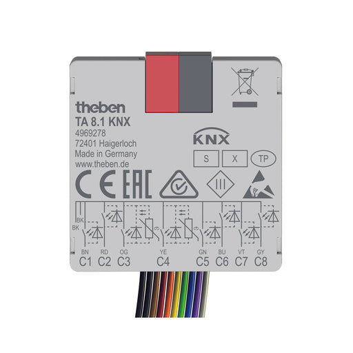 Theben - Bussystem-Binäreingang KNX-Tasterschnittstelle TA 8.1 KNX Binäreingang 8-fach