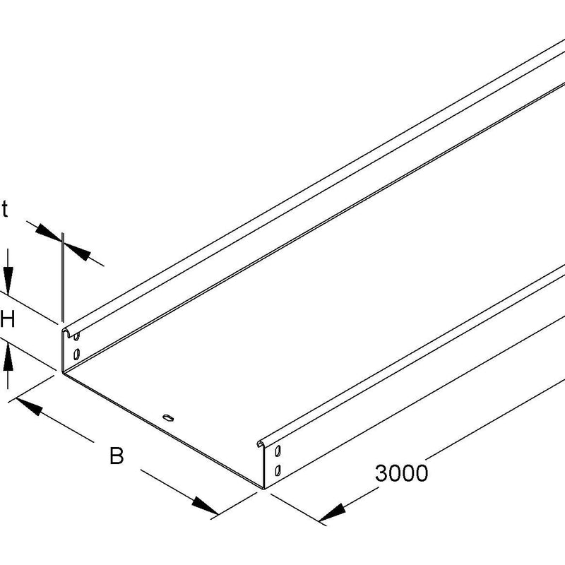 Niedax - Kabelrinne RSUS 60.600 OV 60x600x3000mm − 6 Meter