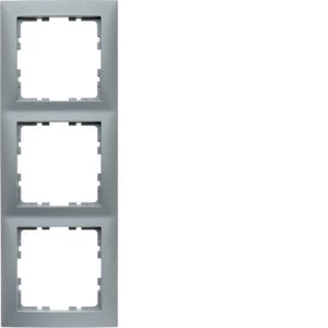 Berker - Abdeckrahmen Rahmen 3fach alu matt 10139939