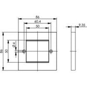 Telegärtner - Abdeckrahmen 100000513 86x86, 2-fach, weiß − 80 Stück