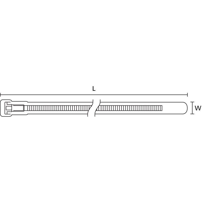HellermannTyton - Kabelbinder REL180 PA66 BK 100 180x6,5mm − 60000 Stück