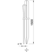 OBO Bettermann - Staberder/Tiefenerder Kreuzerder 1,5m 213 1500 F m.Rundeisenfahne