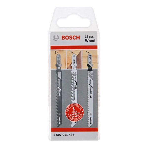 Bosch - Sägeblatt Sortiment PRO Wood Set, 15-tlg. 2607011436