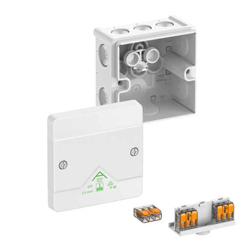 Spelsberg - Dose, Gehäuse für Montage auf der Wand/Decke Abzweigkasten Abox SLK-2,5²/w IP66