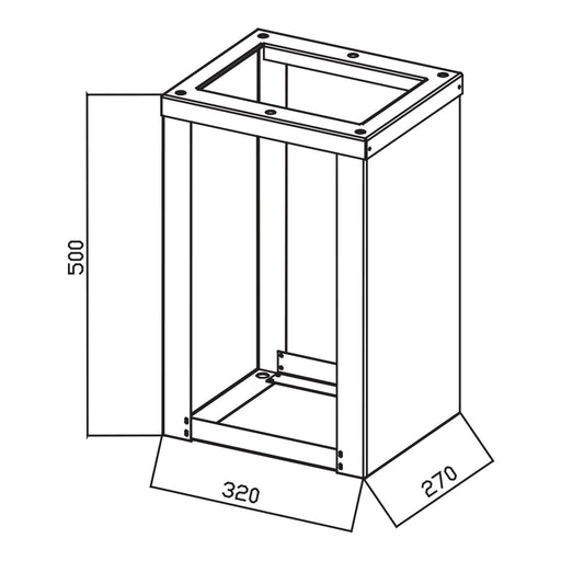 Walther Werke - Sockel/Sockelelement (Schaltschrank) Erdstück 84227595 275mm breit