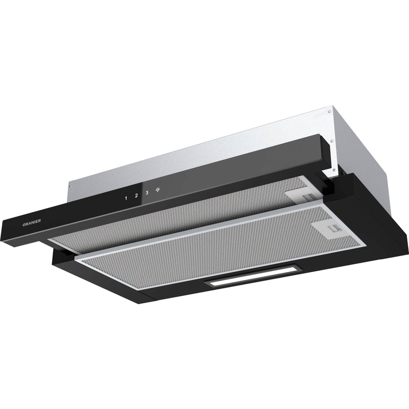 Oranier - Dunstabzugshaube Schublüfter FLA 560 Schwarzglas, 60 cm,