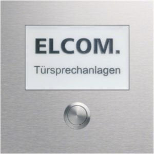 Elcom - Funktionsmodul für Türkommunikation 1-Taster+ gr.Schild CZM-210 MODESTA