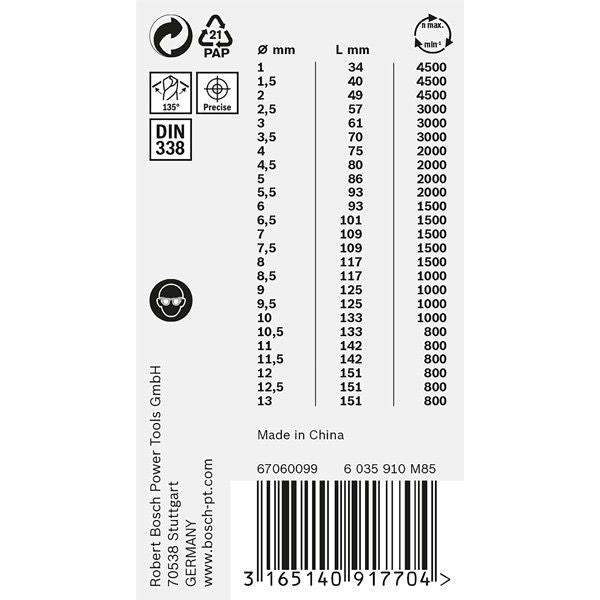 Bosch - Bohrer-Set HSS-Spiralbohrer-Set 2608577352 PointTeQ 25-tlg