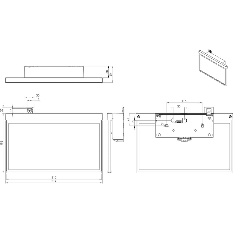 RP-Technik - Sicherheitsleuchte Rettungszeichenleuchte AXW408WL-E 8h Wireless eds-opt