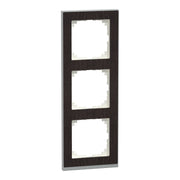 Merten - Abdeckrahmen Decor-Rahmen 3-fach MEG4030-3671 Wenge/aluminium