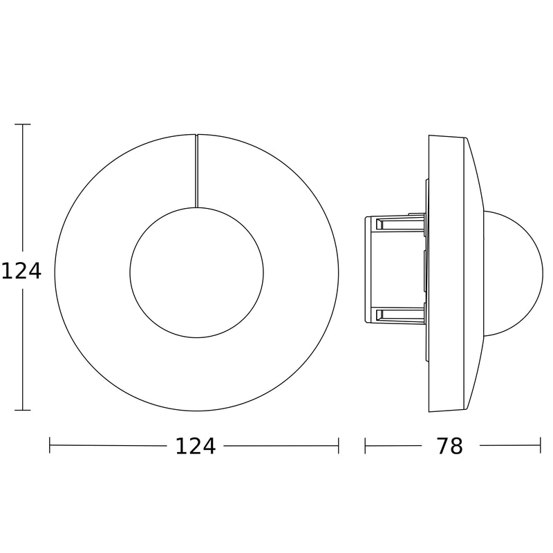 Steinel - Bussystem-Bewegungsmelder Präsenzmelder IS 3360-R UP SW KNX KNX