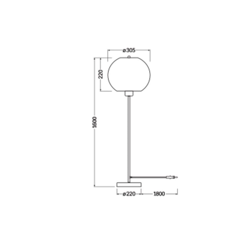 Ledvance - Stehleuchte E27 D. C.Ball Floor E27 braun