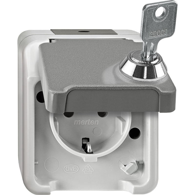 Merten - Steckdose SCHUKO-Steckdose MEG2417-8029 lichtgrau